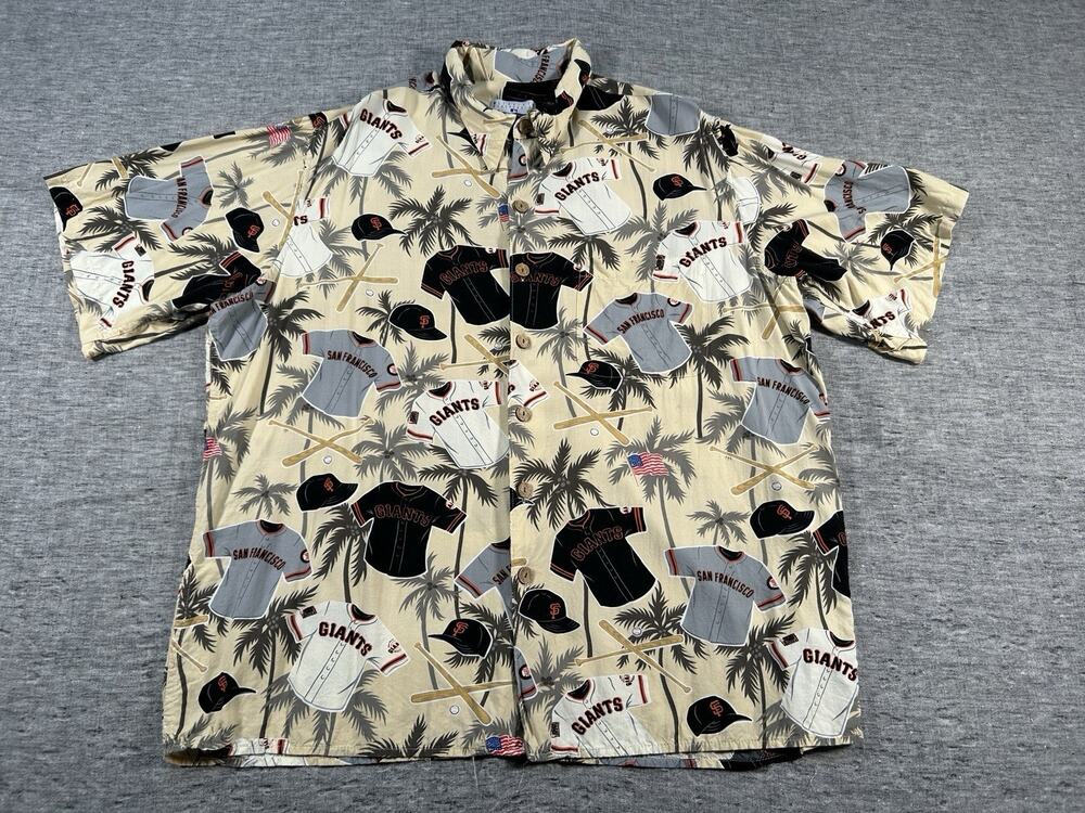 Vintage Reyn Spooner San Francisco Giants Hawaiian Shirt Mens Extra Large Sports